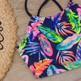 thumbnail image 5 of Odeerbi Girls Swimsuit Toddler Kids Sling Feather Geometry Print Beach Swimwear Swim Suit Purple, 5 of 8