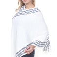thumbnail image 3 of White Mark Poncho en Tricot à Franges pour Femme, Taille Unique, 3 of 5