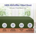 thumbnail image 3 of Sábana bajera ajustable Royale Linens Twin XL Hunter Green de microfibra, 3 of 9