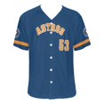 thumbnail image 1 of 2024 Cross-border American Baseball Uniform Jersey Men's Button Cardigan Running Sports Training Breathable Printed Short-sleeved Clothes, 1 of 5
