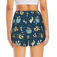 thumbnail image 2 of Lsque Space Sleeping Panda Printed Women's Running Shorts with Liner Pockets,Elastic Quick Dry Workout Athletic Gym Yoga Shorts,Womens High Waist Shorts-X-Large, 2 of 9