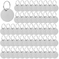 thumbnail image 2 of 100 PCS Round Stamping Blanks, Stainless Steel Blank Dog Tags with Hole, Pet Tags Metal Polished Blank Tags with Key Rings for Engraving Bracelet Jewelry Making, 2 of 6