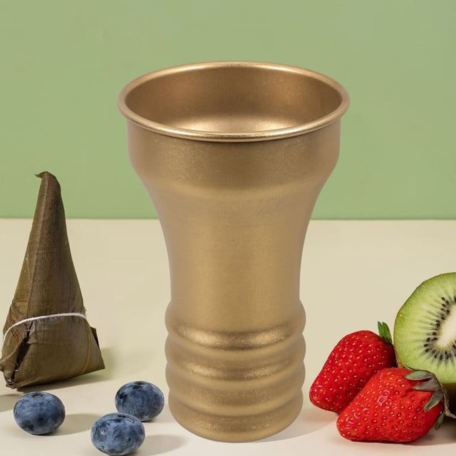 WEUVEB Vaso Metálico Dorado Para Bebidas Café Cerveza Y Refrescos Uso En Casa