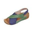 thumbnail image 2 of Willtoo Women's Contrast Color Flat Orthopedic Sandals 2026, Crisscross Strap Open Toe Summer Shoes, Comfortable Orthopedic Sandals, 2 of 5