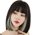 thumbnail image 2 of Adjustable Short Hanging Ears Dye Wig, Breathable Hairnet,Texture, Fluffy and Soft, 13in, 2 of 8