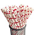 thumbnail image 3 of Xecvkr Disposable Straws 100 PCS Disposable Biodegradable Kraft Paper Straws Summer Fruit Pattern Design for Drinks Beverages Party Decorations 4 Pack, 3 of 3
