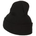 thumbnail image 2 of Idaho State Map Embroidered Long Beanie - Black OSFM, 2 of 5