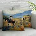 thumbnail image 3 of Orinice Horse Graphic Decorative Cushion Throw Pillow Cover for Home Bed Sofa Couch 24x24in, 3 of 5