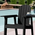 thumbnail image 5 of Dextrus Tall Adirondack Chair, Poly Lumber Outdoor Bar Stools with Wide Armrest, 350Lbs Support Patio Chair for Balcony, Deck, Garden - Black, 5 of 6
