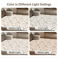 thumbnail image 7 of ODIKA 5'x7' Beige Black Interlocking Geometric Trellis Washable Area Rug Contemporary Crossover Motif Design with Dotted for Small Living Room, Bedroom, Easy Care, Non-Shedding, Pet Friendly, 7 of 7
