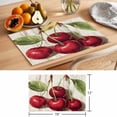 thumbnail image 6 of Vintage Red Cherry Placemats Set of 4 Retro Summer Botanical Place Mats Indoor Wipeable Table Mats Washable Cloth Dining Table Placemats for Kitchen Holiday Party Home Decor 13x19 Inch, 6 of 9