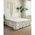 thumbnail image 2 of Countryside Sunflowers Bed Skirt King Size 16" Drop Watercolor Floral Leaf Pastoral Ruffled Wrap Around Bed Skirts Adjustable Elastic Bedskirt Dust Ruffle for King Size Bed, 2 of 7