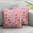 thumbnail image 3 of GOSMITH Pink Christmas Pillow Covers Cute Cupcake Gingerbread Lumbar Pillow Cases Sweet Cake Dessert Xmas Holiday Throw Pillows Home Decor For Living Room Bedroom Bed Cushion, 3 of 5