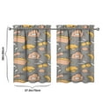 thumbnail image 4 of Vintage Kitchen Food Cooking Chef Tier Cafe Curtains for Bathroom Living RV Rod Pocket Window Drapes 36 Inch 2 Panels Set 28"x36" 2 Panels Window Treatment Tiers, 4 of 4