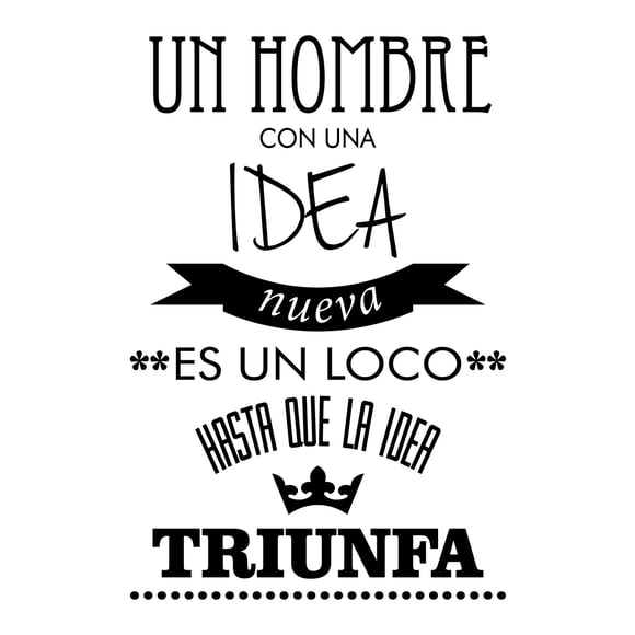 Vinil decorativo MARKPRO UN HOMBRE CON UNA NUEVA IDEA 60 X 90