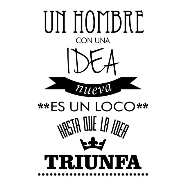 Vinil decorativo MARKPRO UN HOMBRE CON UNA NUEVA IDEA 60 X 90