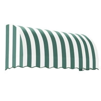 Awntech 5.38 Ft Savannah Waterfall Closed-Sides Awning Canopy (64.5in x 31in x 24in), Forest/White Stripe