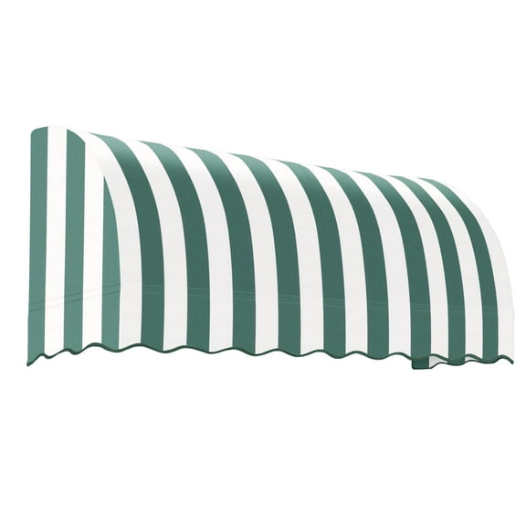Awntech 5.38 Ft Savannah Waterfall Closed-Sides Awning Canopy (64.5in x 31in x 24in), Forest/White Stripe