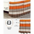 thumbnail image 3 of Coastal Style Bed Skirt Vintage Orange Brown Stripe Wood Grain Bed Skirts California King Size 18 Inch Drop, Wrap Around Dust Ruffle&nbsp;Bedskirt with Adjustable Elastic Belt for Queen Size Beds, 3 of 7