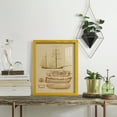 thumbnail image 5 of Antique Ship Plan IV -Framed Print w/glass-Sunflower Yellow, 5 of 7