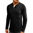 thumbnail image 1 of Dpityserensio T-shirt Ample à Manches Longues pour Homme Col Rond T-shirt Uni, 1 of 4