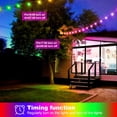 thumbnail image 3 of Changm Outdoor String Lights Waterproof, 46FT Lights with 16 Bluetooth Control Hanging 16 Watts LED Light Bulbs, 3 of 6