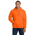 thumbnail image 3 of Gildan High Visibility Hooded Sweatshirt for Men’s | Heavy Blend Fleece Pullover Hi Vis Safety Orange Work Reflective Sweater with Pocket 8 oz 50/50 Cotton/Polyester, Single Pack adult Size M, 3 of 5