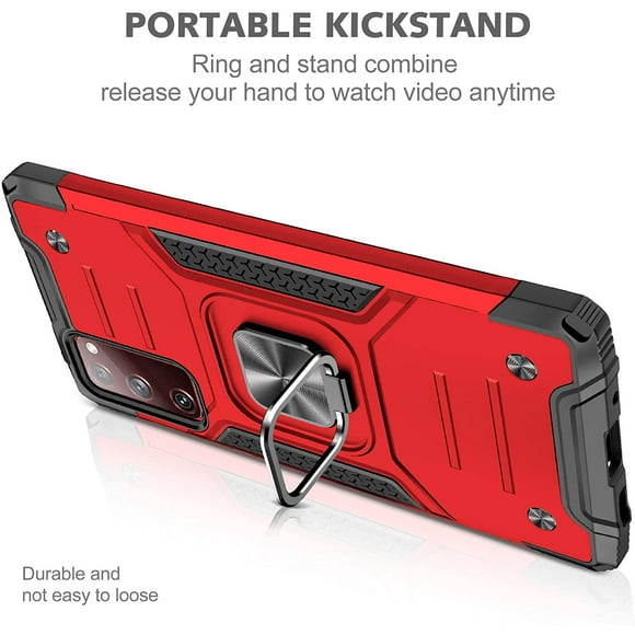Anqrp Galaxy S20 FE 5G Case, Military Grade Shockproof Protective Phone Case 360° Free Rotatable Metal Kickstand Phone