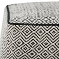 thumbnail image 3 of WyndenHall  Dougan Boho Square Pouf Black /Natural, 3 of 5