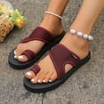 thumbnail image 3 of IUJSOY Womens Flip Flops Clip Toe Ring Flat Sandals Comfortble Yoga Mat Mesh Beach Slippers Slides, 3 of 9