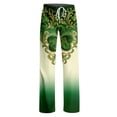 thumbnail image 4 of Fgvctg St. Patrick's Day Womens Pajamas Loose Wide Leg Sleepwear Pajama Pants Lucky Shamrock Clover Print High Waisted Pj Fall Spring Drawstring Lounge Pants with Pockets Army Green XL, 4 of 6