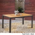 thumbnail image 4 of Noble House Pavillion Table à Manger Extérieure en Bois d'Acacia et Fer 59 Pouces en Noir, 4 of 9