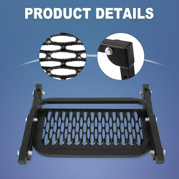 Folding Heavy Duty Tire Step for Truck, SUV and RV Adjustable Non-Slip Design Black