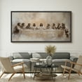thumbnail image 2 of Large Framed Canvas Print The Last Supper - Classic Religious ChristianWall Art Decorative Ready to Hang Painting for Living room Bedroom 60x30 inches Black Frame, 2 of 9
