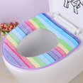 thumbnail image 1 of Almohadillas para asiento de inodoro con flecos morados, lavables, para baño, suaves, más gruesas, más cálidas, de tela lavable, almohadillas para asiento de inodoro con cremallera, almohadillas para, 1 of 4