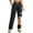 Black, variant on Women's Zip Off Convertible Straight Leg Cargo Pants, Two in One Long Pants to Shorts with Detachable Hem, Lightweight Travel Hiking Trousers for Outdoor, Breathable Khaki M