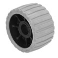 thumbnail image 4 of Ribbed Wobble Roller 3in Wide 5in OD Grey ABS Rubber High Strength for Boats Yachts Trailers, 4 of 9