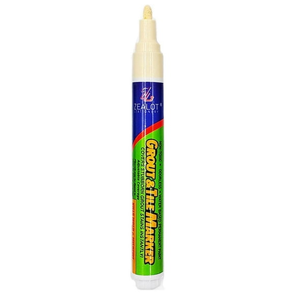 Tile Grout Pen Repair Marker - Waterproof Seam Restorer for Bathroom Floor & Wall Tiles, Fast-Drying Epoxy Grout Cover, 4 Colors, 15cm PP Pen
