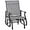 Grey, variant on SSyao Outdoor Glider Chair, Gliders for Outside Patio with Steel Frame and Mesh Fabric for Backyard, Garden, and Porch, Beige
