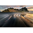 thumbnail image 2 of Steve Mohlenkamp 18x13 Black Ornate Wood Framed with Double Matting Museum Art Print Titled - Vestrahorn beach near Hofn in the southeast of Iceland, 2 of 4