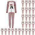thumbnail image 4 of mgoYE Family Matching Pajamas Winter Letter Christmas Pajamas, Family Christmas Pajamas Matching Sets Cute 26 Initial Letter Xmas Pjs Set Lounge Sleepwear, 4 of 6