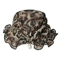 thumbnail image 1 of GDREDA Fashion Scarf Pearl Edge Gold Silk Bib Lace Changeable Square Accessory Multicolor1,One Size, 1 of 5