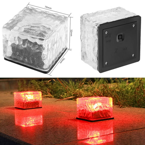 Outdoor Solar Lights Patio Decoration Ice Tile Lights Floor Tile Square Buried Lights Colorful Garden Lights Garden Lights Solar Powe Star Lights for Car Ceiling Garden Lights Solar Powe Color