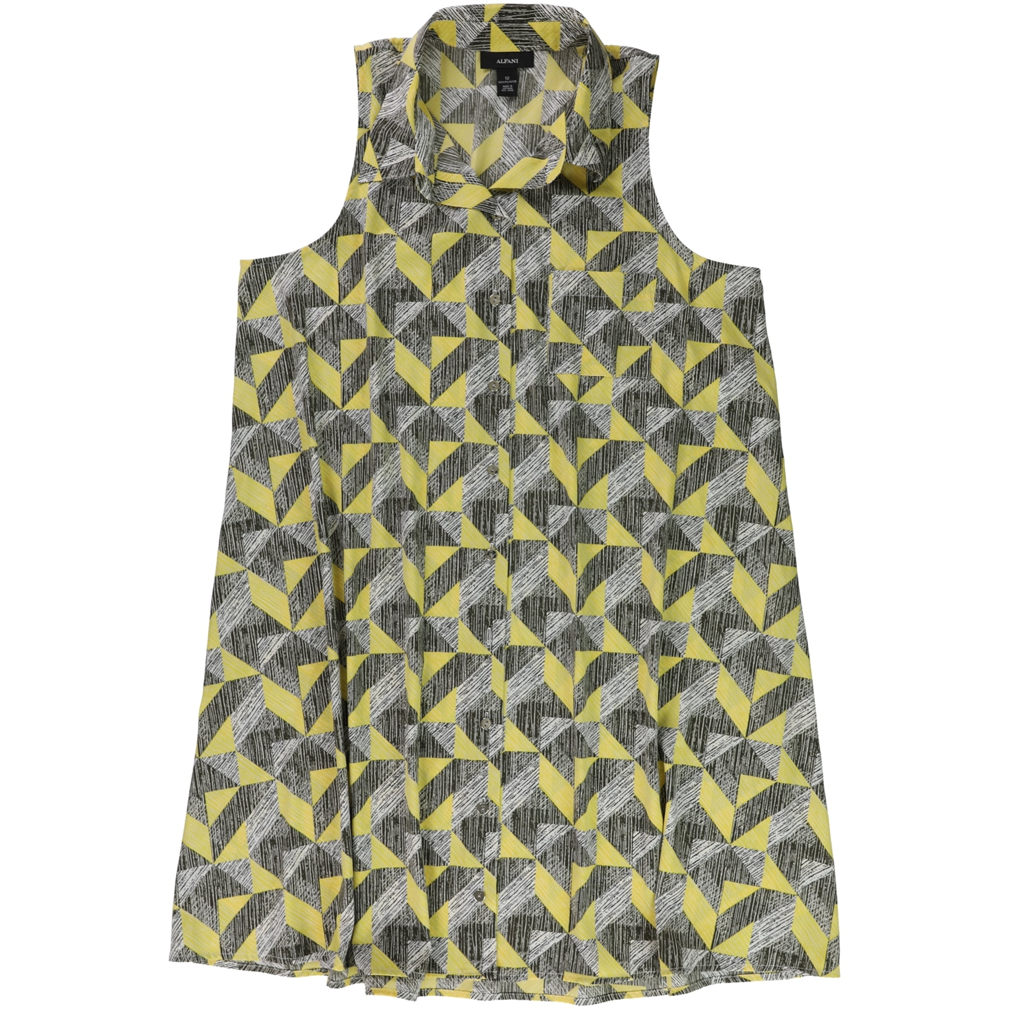 Alfani Womens Geometric Shirt Dress, Yellow, 8 - Walmart.ca