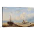 thumbnail image 1 of ARTCANVAS Fisherfolk With Beached Vessels 1845 Canvas Art Print by Andreas Schelfhout - Size: 40" x 26" (1.50" Deep), 1 of 9