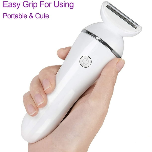 Afeitadora eléctrica para mujer, afeitadora 3 en 1 para vello púbico, afeitadora de depilación inalámbrica sin dolor en seco y húmedo para piernas, línea de corte de bikini, brazos y axilas Adepaton HMHZ411