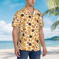 thumbnail image 5 of Xecao Coffee Bun Hot Dog print Hawaiian shirt - a stylish short-sleeve button-down for men, perfect for casual beach and tropical outings., 5 of 9