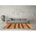 thumbnail image 3 of Ahgly Company Indoor Round Abstract Orange Modern Area Rugs, 4' Round, 3 of 4