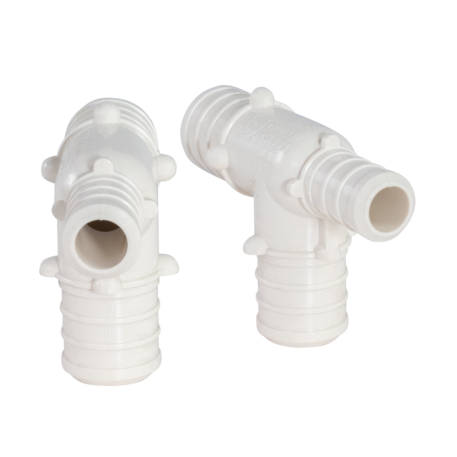 Supply Giant 5-3413PPRT Plastic PEX Poly Alloy Reducing Tee Barb Pipe Fitting 3/4 x 1/2 x 3/4 Inches Pack of 5