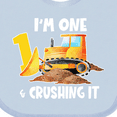 thumbnail image 4 of Inktastic I'm 1 and Crushing It Construction 1st Birthday Boys or Girls Baby Bib, 4 of 4
